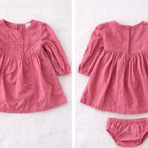 Baby B’gosh Pink Swiss Dot Dress & Bloomers Set 6–9M